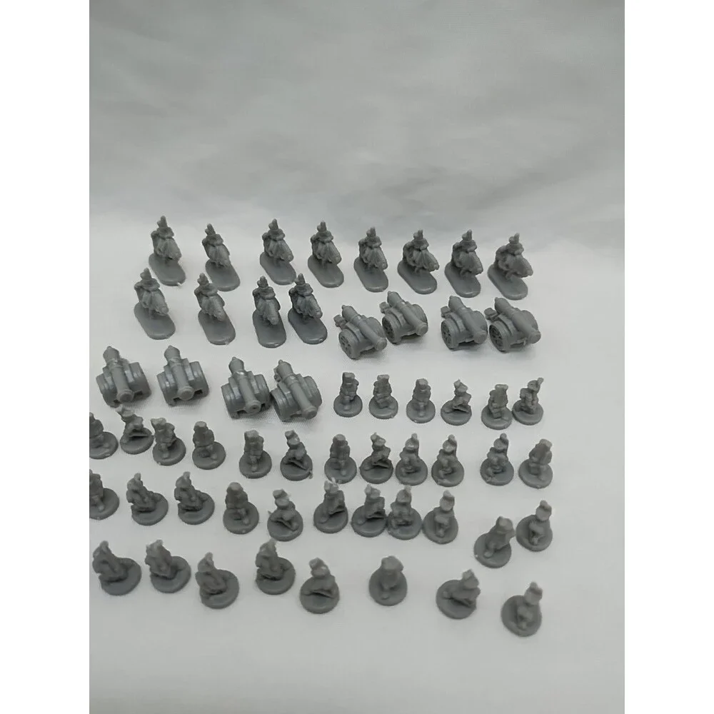 Set Of (60) 1993 Risk Gray Board Game Player Pieces
